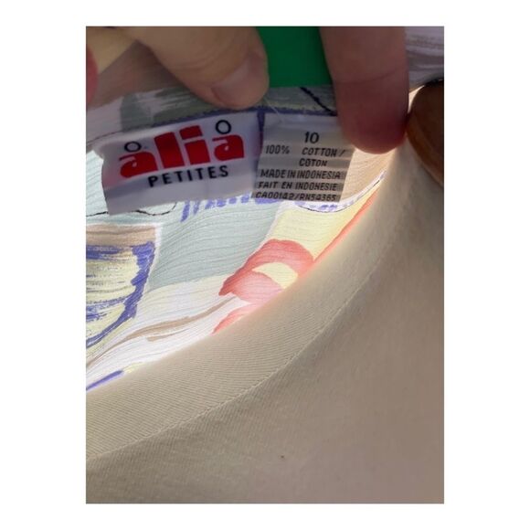 Vintage 80s Kawaii Button Up Blouse Pastel Boxy Sz 10 - Picture 6 of 6